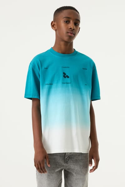 GARCIA Jongens Effen T-shirt Blauw Korte mouw
