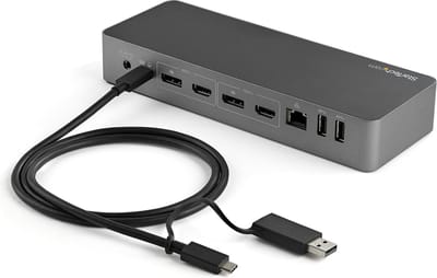 StarTech.com USB-C Cable USB-A AV / multimedia paneel Dongle Hybrid 2-in-1 USB C Cable 1m