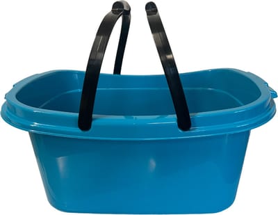 HL - Kunststof Wasmand met Hengsel - Blauw - 55x38x25 cm - Draagbare Wasmand