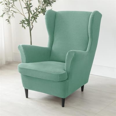 Polar Fleece Wing Chair Cover Stretch Wingback Bankhoezen Elastische Spandex Fauteuilhoes Met Kussenhoes Meubelbeschermer