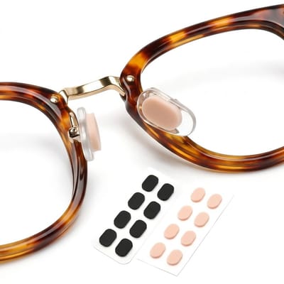 Zwart en beige EVA schuim neuspads voor brillen – 64 stuks (32 zwart + 32 beige) antislip neuspads 1,5 mm – zelfklevende neus kussens voor bril
