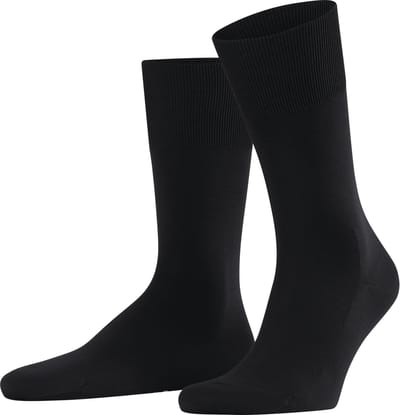 FALKE ClimaWool eenkleurig wol lyocell sokken heren zwart - maat 39-40