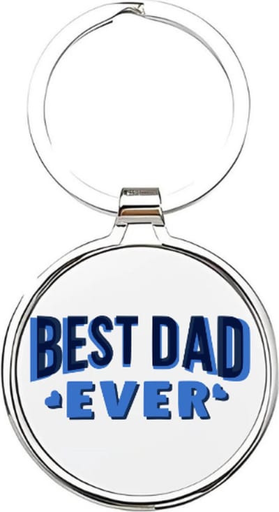 Akyol - Best dad ever Sleutelhanger - papa - Vaders - Vader sleutelhanger - Papa sleutelhanger - Sleutelhanger papa - Familie sleutelhanger - Vaderdag cadeautje - Papa cadeau - Dad - stiefvader - schoonvader - Fathersday - 4 x 7,5 CM