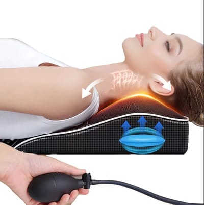 Elektrisch Cervicaal Massagekussen met Verwarming – Shiatsu Nek-, Rug- en Schoudermassage, Tractie & Vibratie voor Spierontspanning, Pijnverlichting en Stressvermindering