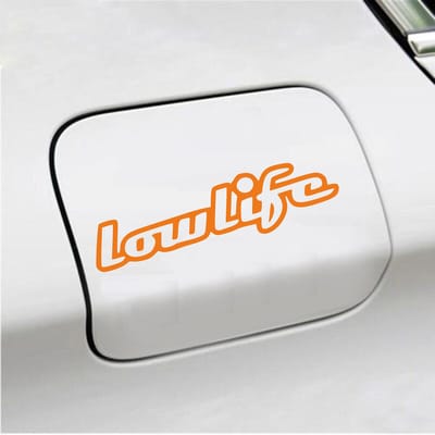 Bumpersticker - Lowlife - 6,3 X 22,1 - Oranje