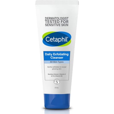 Cetaphil Dagelijkse Exfoliërende Reiniger 178ml Verpakking Voor Normale Droge Vettige Huid Zachte Scrub Voor Stralende Gezonde Huid white