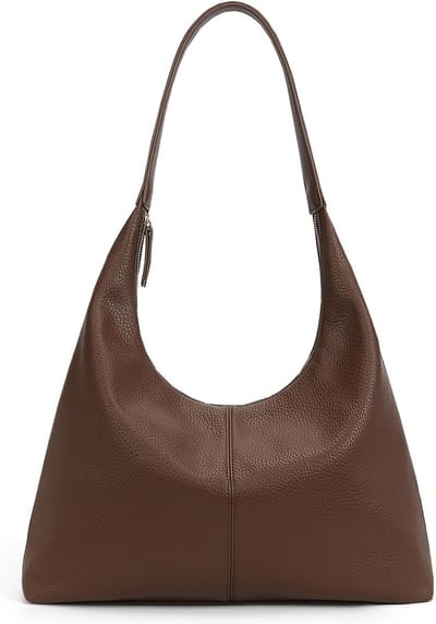Vintage Hobo Bag van Zacht Leer voor Dames | Ruime Schoudertas, Casual Tote en Slouchy Handtas
