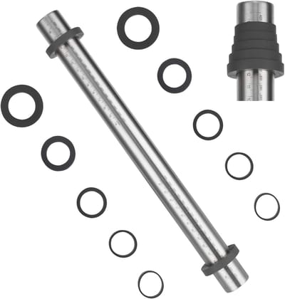 Verstelbare Deegroller - Bakroller met Ringen - Bakken en Brood - Met Maataanduiding - 40 cm - Grijs