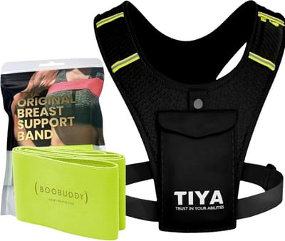 Hardloop Vest met Borstband voor Vrouwen - Zero Bounce Telefoonhouder en Borstondersteuning Set, Waterdicht