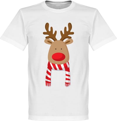 Reindeer Supporter T-Shirt - Rood/Wit - Kinderen - 140