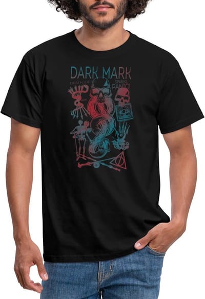 Harry Potter Duistere Teken & Gruzielement Ontwerp T-Shirt Heren