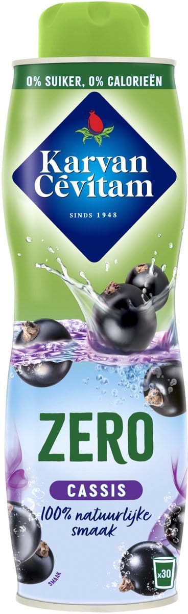 Karvan Cévitam Zero - Limonade - Cassis - Voordeelverpakking - 6 x 600ml