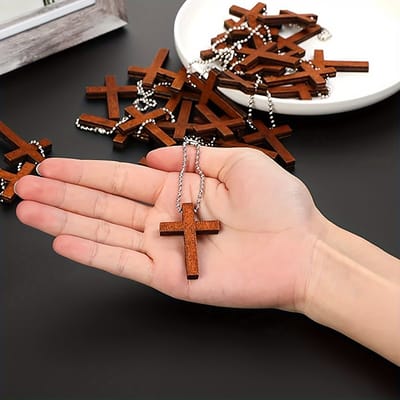 VANDAAG VERZONDEN - Kruis 4cm - 10 stuks - Hout - Ketting - DIY - Kruizen Kruisjes - Hanger Sleutelhanger Ketting - Goede vrijdag Pasen