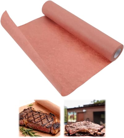 Kraftpapier voor BBQ en Grillen - 30cm x 18m Roze Butcher Paper voor Vlees, Roken en Bakken
