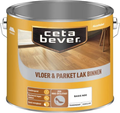 Cetabever - Vloer- & Parketlak Transparant - Noten - Mengverf - 2,5 L