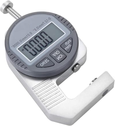 Flat Thickness Gauge - Digital Thickness Meter with Precise LCD Display Readout