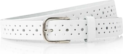 Timbelt Leren Gaatjes Riem Wit | Maat One Size Fits All