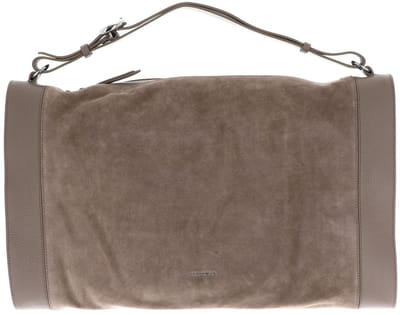COCCINELLE Leren reistas Elinor Suede Bimaterial Handbag Warm Taupe / Warm Taupe