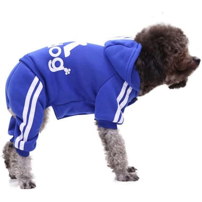 Adidog kleding Herfst en winter Nieuwe huisdierkleding Kleine middelgrote kleding Chihuahua Schnauzer Huisdier Warme viervoetige trui Leverancier L