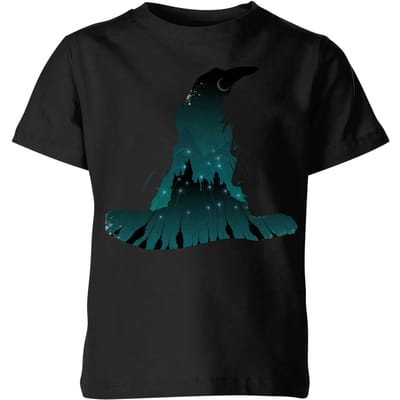 Harry Potter Sorting Hat Silhouet kinder t-shirt - Zwart - 98/104 (3-4 jaar)