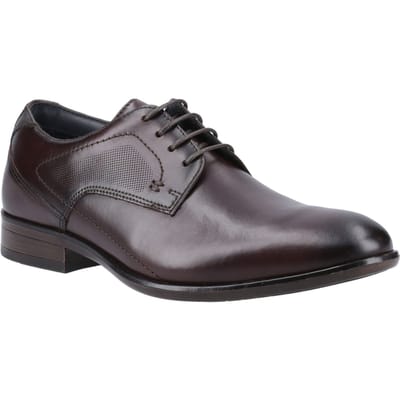 Pod Carl Leren Heren Kastanjebruine Veterschoenen