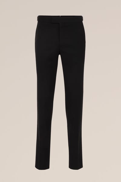 WE Fashion Heren slim fit pantalon met verstelbare tailleband