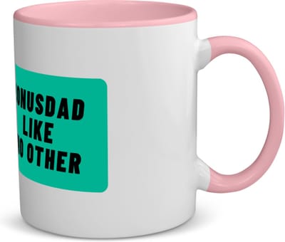 Akyol - bonusdad like no other koffiemok - theemok - roze - Vader - geweldige bonusvader - niemand anders - verjaardag - cadeau - kado - bedankje - geschenk - 350 ML inhoud