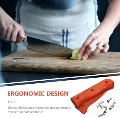 Dailygoods- Keukenmes Ergonomisch Houten Handvat - Verwisselbare Snijgreepplaten - Duurzaam Japans Kookgerei - 11,40 x 3,40 x 2,00 cm - Comfortabele Grip - Geschikt voor Dagelijks Gebruik - Snijmes