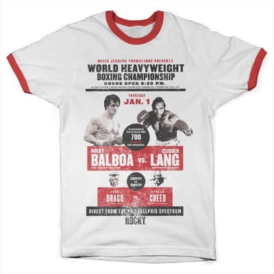 Rocky Heren Tshirt -S- World Heavyweight Poster Wit