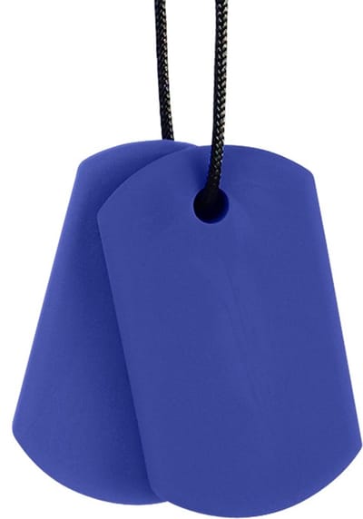 ARK Therapeutic kauwsieraad bijtspeelgoed donkerblauw standaard.