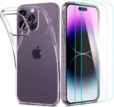 Spigen Crystal Pack iPhone 14 Pro hoesje met screenprotector