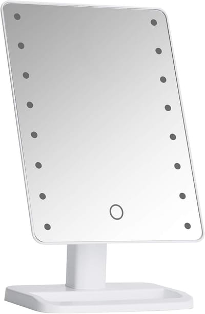 Verlichte make-upspiegel - Tafelspiegel LED - Make-up aanbrengen - Aanraaksensor bediening - 305 cm hoog - Wit