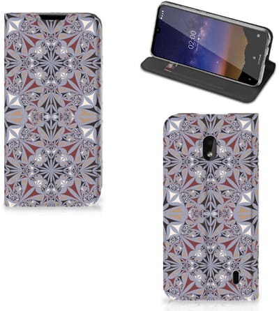 Nokia 2.2 Standcase Flower Tiles