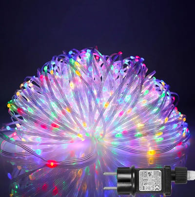 MUPOO lichtsnoer buiten en Binnen IP67 Waterdicht - 10M 100LEDS kleurrijk Wit- Geheugen- 8 standen - Lage druk - kerstverlichting lichtslinger- kerstboomverlichting - voor buitenverlichting