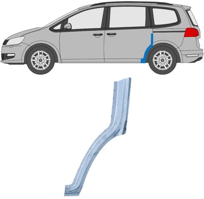 Reparatiepaneel achterspatbord voor Volkswagen Sharan 2010-2022 / Links
