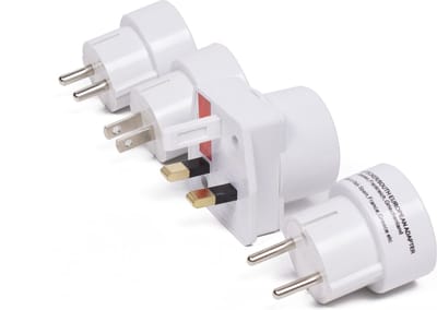 Benson Universele wereldstekker set - internationaal - 4 adapters - compact - 5 × 5 × 13.5 cm