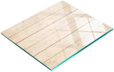 Multifunctionele decoratieve snijplank voor de keuken, gemaakt van gehard glas en hout, 60x52 cm