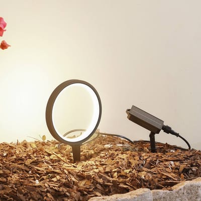 Lindby - Sfeerverlichting buiten - 1licht - Aluminium, kunststof - H: 33.7 cm - zwart - Inclusief lichtbron
