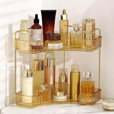 Make-up Organizer met 2 Lagen van Acrylaat voor Cosmetica, Lippenstift, Nagelverzorging en Parfum - Ideaal voor Dressing Table en Slaapkameropslag
