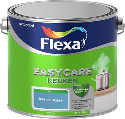 Flexa - Easycare Keuken - Intense Azure - Mengverf - 2,5 L