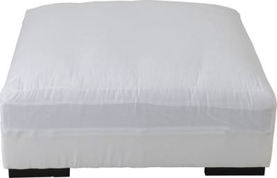 J-Line poef Monaco Exclusief Hoes - textiel - wit