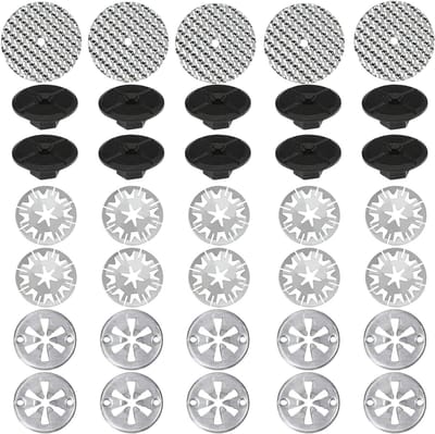 Reparatieset Hittebescherming - Isolatie Bevestiging - Motoronderhoud - Roestwerende Behandeling - 35 Stuks - Zilver Zwart