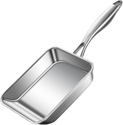 Japanse omeletpan - Eierrol pan - Ontbijt maken - Geïntegreerde 5-laagse constructie - 19 x 16 cm - Zilver