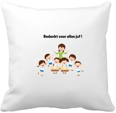 Akyol - bedankt voor alles juf! Kussen hoes - Juf - leraressen - verjaardag - cadeautje voor juf - juf artikelen - kado - geschenk - gift - verjaardagscadeau - juffendag - 40 bij 40 cm