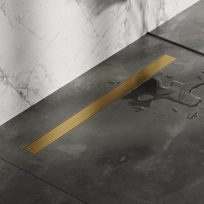 Brauer Douchegoot met Multifunctioneel Rooster en Flens - 90 cm - Goud Geborsteld Pvd
