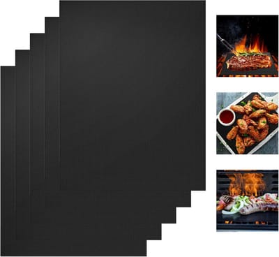 Famanu – BBQ grillmatten - grillmatten 50 × 40 cm - hittebestendig - anti-aanbaklaag