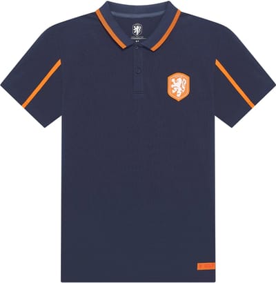 Nederlands Elftal Polo Heren - Maat S - Navy Blauw - KNVB - Voetbal - Fankleding - Officiële Merchandise