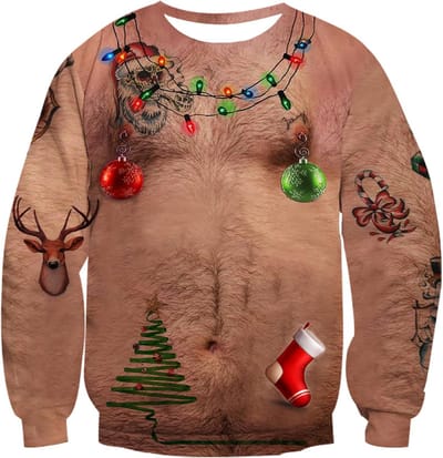 Heren Kersttrui Lange Mouwen Feestelijke Sweatshirt