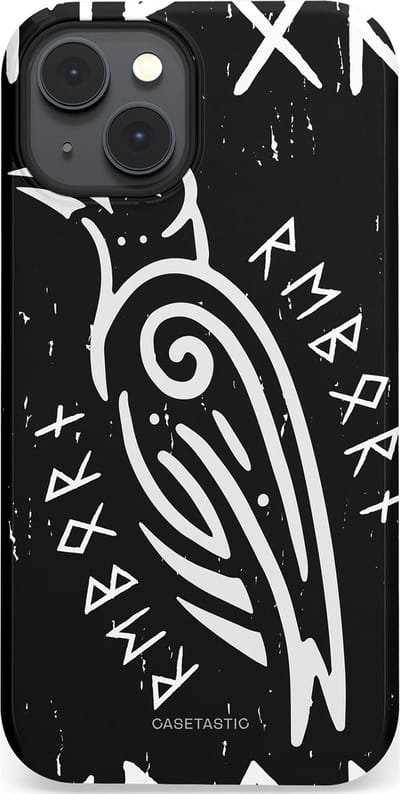 Casetastic Hoesje Geschikt voor Apple iPhone 14 Plus Magsafe - Stijlvolle Beschermende Duo-layer Case - Runische Symboliek