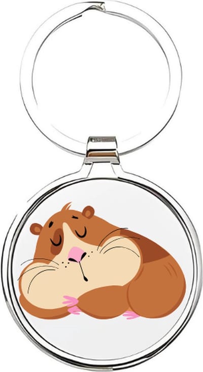 Akyol - Cavia Sleutelhanger - cavia - Dierenliefhebbers - Huisdieren - knaagdieren - Hamster - Dieren sleutelhanger - 4 x 7,5 CM